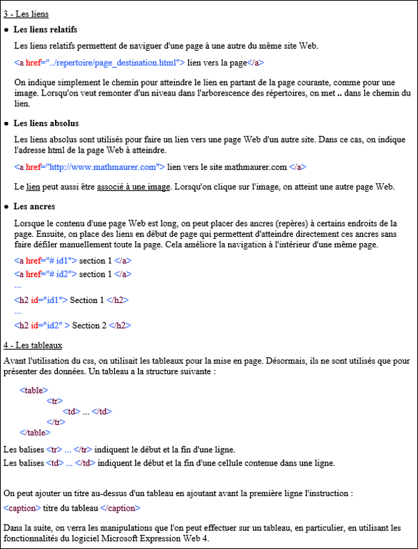 Cours html 5 : liens hypertextes