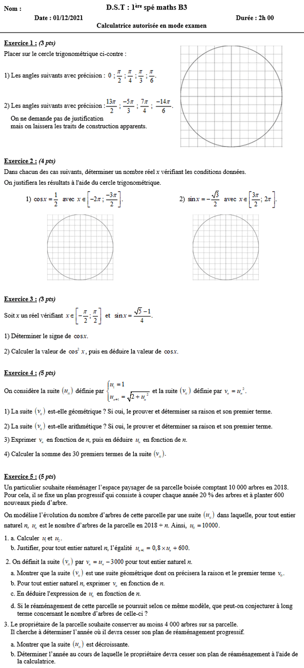 Suites arithmético-géométriques et trigonométrie