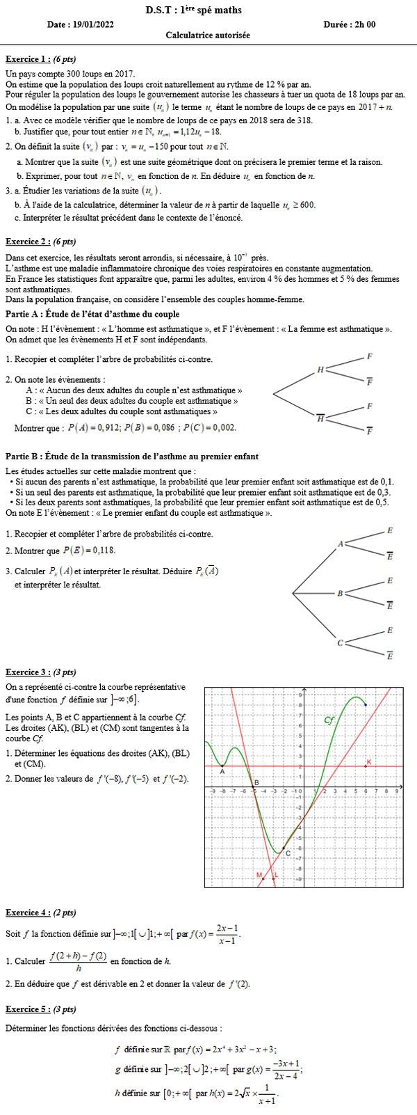 Suites arithmético-géométriques et probabilités