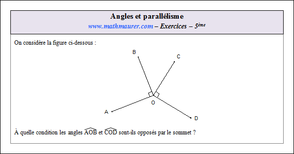 Exercice sur angles et parallélisme