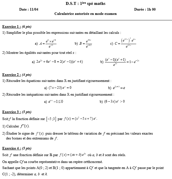 Fonction exponentielle
