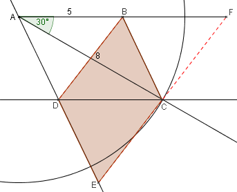 Figure de l'exercice 2 avec quadrilatère