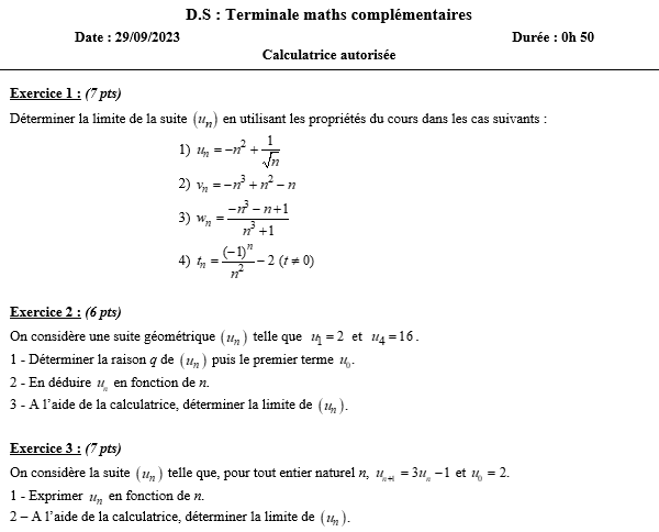 Suites et limites