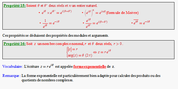 Cours sur les nombres complexes - terminale S - page 7