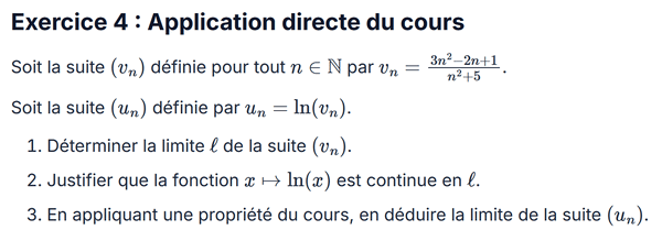 exercice sur Suite quotient de polynômes